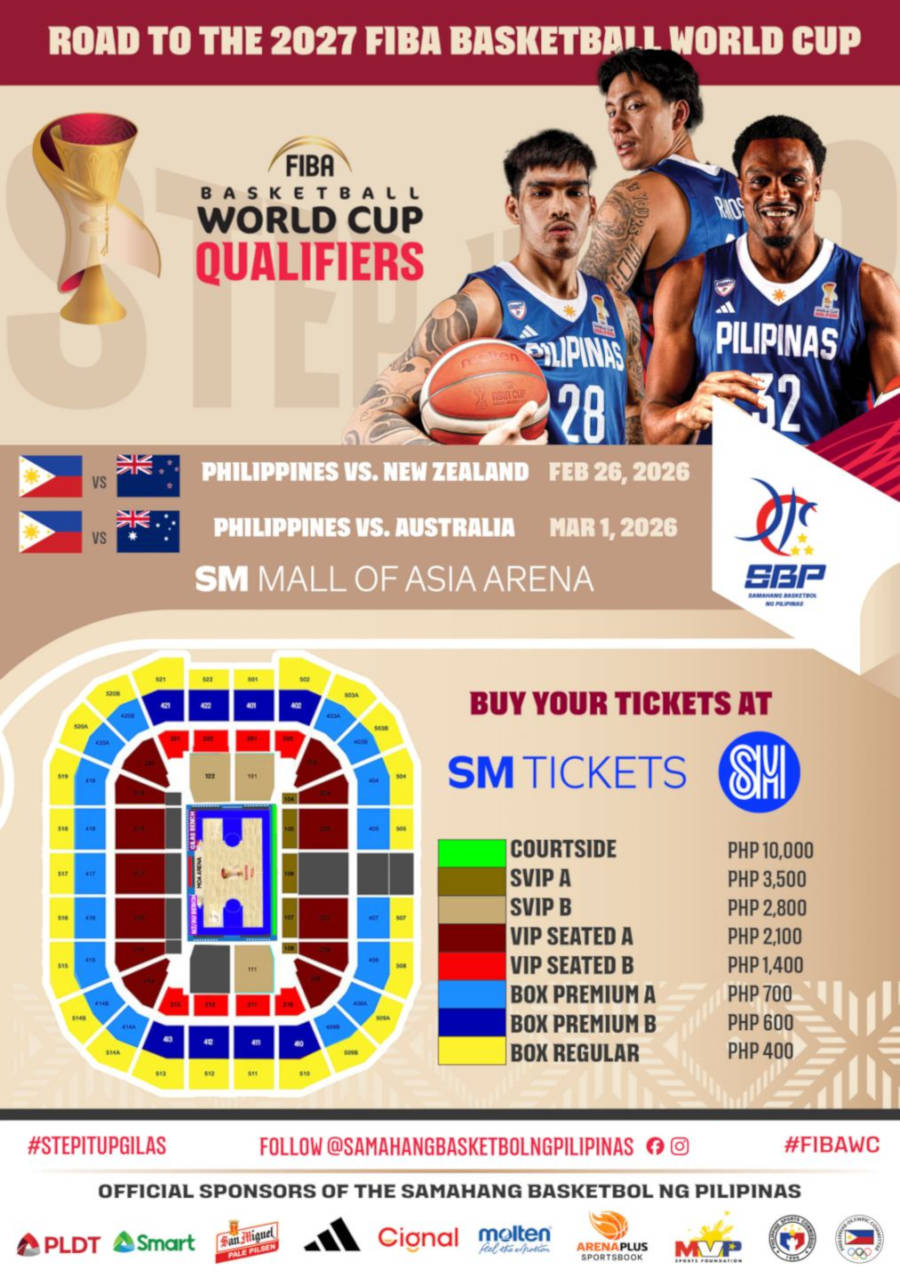 FIBA BASKETBALL WORLD QUALIFIERS - PHILIPPINES vs AUSTRALIA