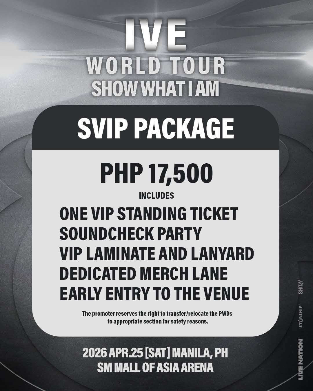 IVE WORLD TOUR SHOW WHAT IAM IN MANILA @SM MOA ARENA