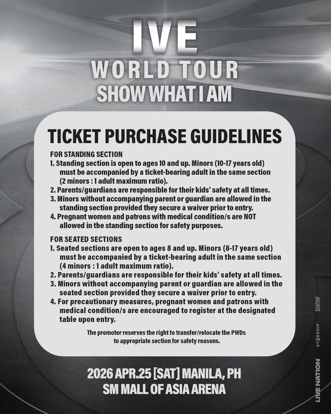 IVE WORLD TOUR SHOW WHAT IAM IN MANILA @SM MOA ARENA
