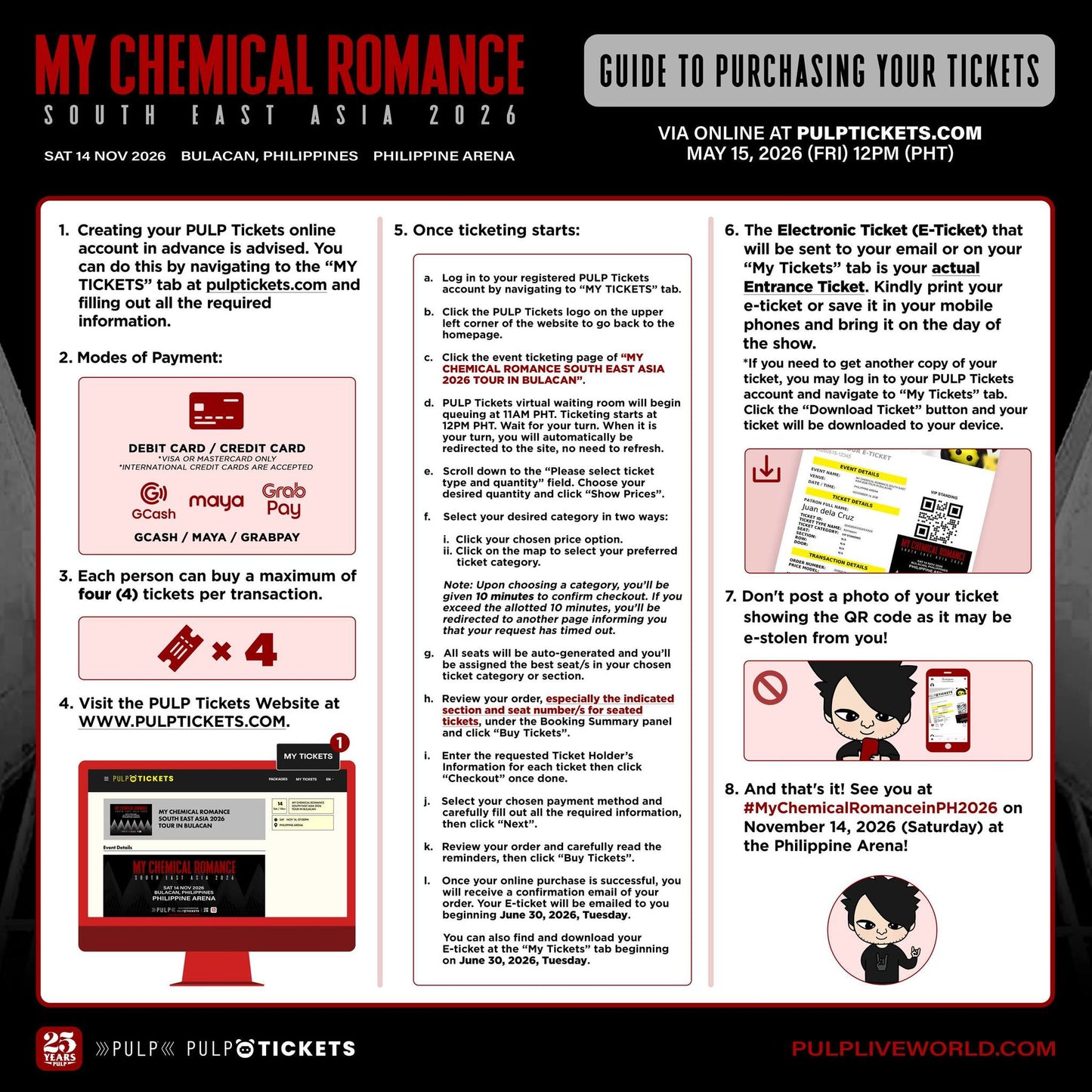 MY CHEMICAL ROMANCE SOUTH EAST ASIA 2026 TOUR IN BULACAN