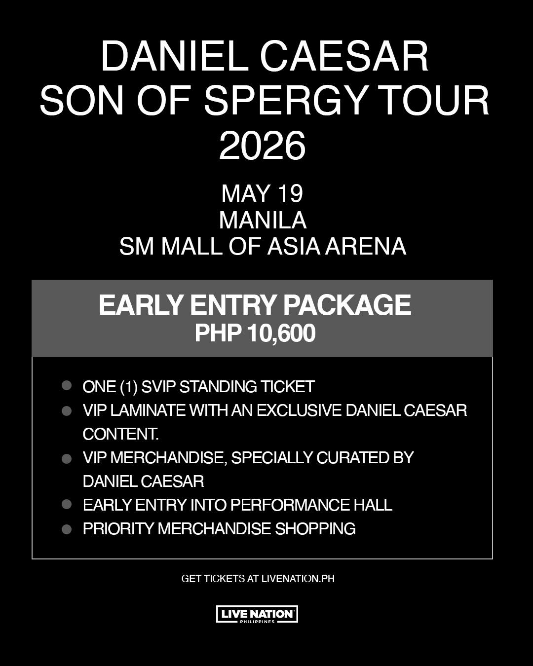 Pre-Sale Registration | Daniel Caesar: Son of Spergy Tour
